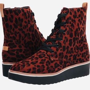 Dr. Scholl's Shoes Women's Local Mid Calf Boot Black Leopard Size 7.5 M